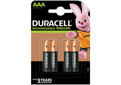 Batterij oplaadbaar Duracell 4xAAA 900mAh Ultra