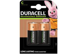 Batterij oplaadbaar Duracell 2xC 3000mAh Plus