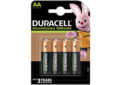Batterij oplaadbaar Duracell 4xAA 1300mAh Plus