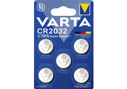 Batterij Varta knoopcel CR2032 lithium blister à 5stuk