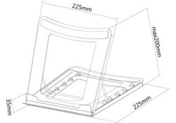 Laptopstandaard Neomounts NSLS075 zwart