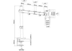 Monitorarm Neomounts D550 10-32" zwart