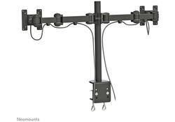 Monitorarm Neomounts D960D 2x10-27" met klem zwart