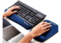 Polssteun Fellowes Plush Touch blauw