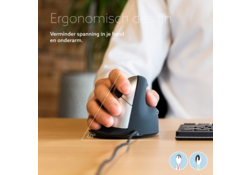 Muis R-Go Ergonomisch HE Break Draad Rechts M