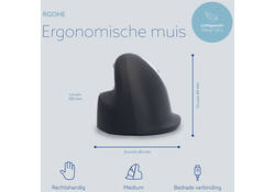 Muis R-Go Ergonomisch HE Break Draad Rechts M