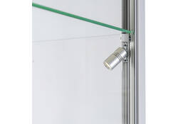 Vitrine SDB 115-400 zilver led mag 400x400x2000mm