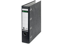 Ordner Leitz 1092 giro-bank met dubbele mechaniek 75mm karton A4 zwart