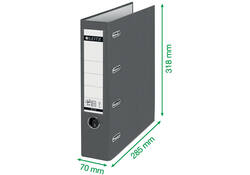 Giro-bank ordner Leitz A4 met dubbele mechaniek 80mm PP rood