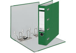 Giro-/bank ordner Leitz A4 met dubbele mechaniek 80mm PP groen