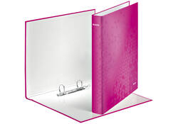 Ringband Leitz WOW A4 maxi 2-rings D-mechaniek 40mm roze
