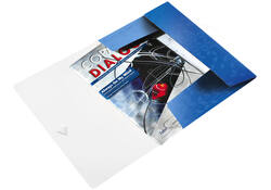 Elastomap Leitz WOW A4 3 kleppen PP blauw