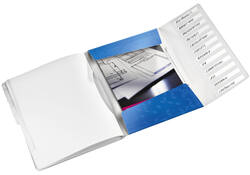 Sorteermap Leitz WOW 12 tabbladen PP blauw