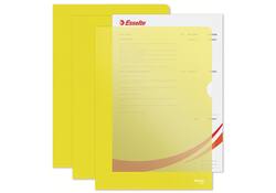 Insteekmap L-model Esselte standaard A4 0.11mm PP geel 100 stuks
