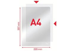 Insteekmap L-model Esselte standaard copy safe 0.11mm PP A4 glashelder 100 stuks