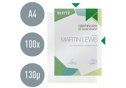 Insteekmap L-model Leitz Premium 0.13mm PP A4 transparant 100 stuks