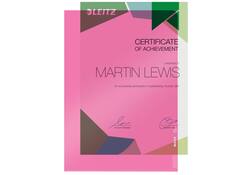 Insteekmap L-model Leitz Premium copy safe 0.15mm PVC A4 rood 100 stuks
