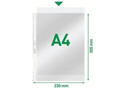 Showtas Leitz Premium standaard copy safe 0.08mm PP A4 transparant 100 stuks