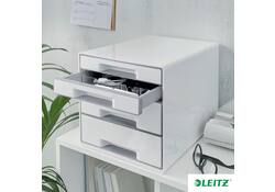 Ladenblok Leitz Wow Cube A4 maxi 4 laden wit/grijs