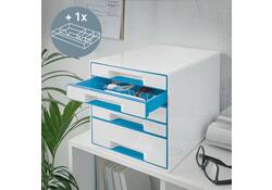 Ladenblok Leitz WOW 5 laden wit/blauw