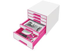 Ladenblok Leitz WOW 5 laden wit/roze