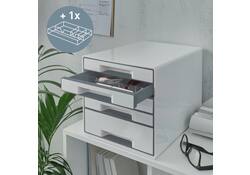 Ladenblok Leitz Wow Cube A4 maxi 5 laden wit/grijs