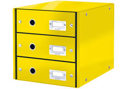 Ladenbox Leitz WOW Click & Store 3 laden geel