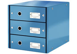 Ladenbox Leitz WOW Click & Store 3 laden blauw