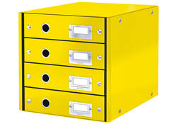 Ladenbox Leitz WOW Click & Store 4 laden geel