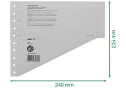 Scheidingsbladen Leitz A4 karton 200gr 11-gaats grijs