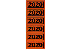 Rugetiket Elba 2020 57x25mm rood