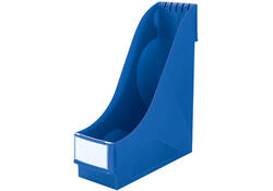 Tijdschriftencassette Leitz extra breed blauw