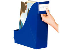 Tijdschriftencassette Leitz extra breed blauw