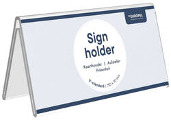 Tafelnaambord Europel V-standaard 150mmx70mm acryl