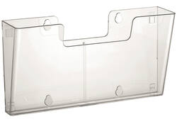 Folderhouder Europel 4x A4 wand liggend koppelbaar transparant