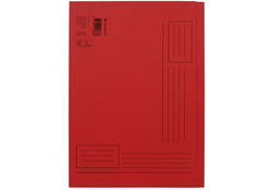Vouwmap Quantore A4 ongelijke zijde 250gr rood