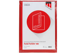 Vouwmap Quantore A4 ongelijke zijde 250gr rood
