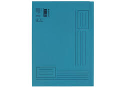 Vouwmap Quantore A4 ongelijke zijde 250gr blauw