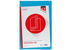 Vouwmap Quantore Folio ongelijke zijde 250gr blauw