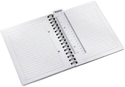 Notitieboek Leitz WOW A5 spiraal PP lijn roze