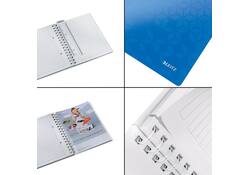 Notitieboek Leitz WOW A5 spiraal PP lijn blauw