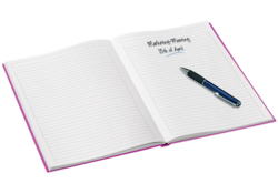 Notitieboek Leitz WOW A5 160blz 90gr lijn roze