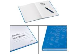 Notitieboek Leitz WOW A5 160blz 90gr lijn blauw
