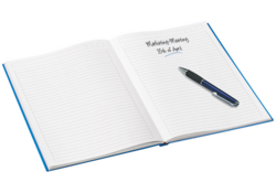 Notitieboek Leitz WOW A5 160blz 90gr lijn blauw