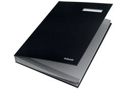 Vloeiboek Esselte 6210 karton 20 tabbladen zwart