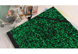Tekenmap Canson studio 32x45cm 2 elastieken groen