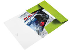 Elastomap Leitz WOW A4 3 kleppen PP groen