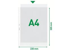 Showtas Leitz Premium standaard 11-gaats copy safe 0.085mm PP A4 transparant 100 stuks