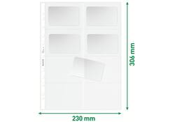 Showtas Leitz Premium voor visitekaartjes copy safe PP A4 glashelder 10 stuks