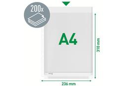 Harmonica showtas Leitz Premium met perforatiestrip 180µ PVC A4 5 stuks glashelder 5 stuks